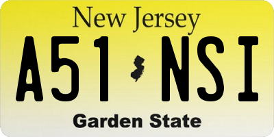 NJ license plate A51NSI