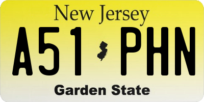 NJ license plate A51PHN