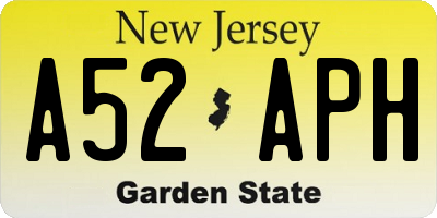 NJ license plate A52APH