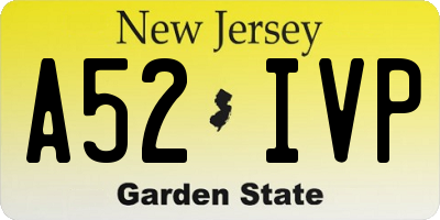 NJ license plate A52IVP