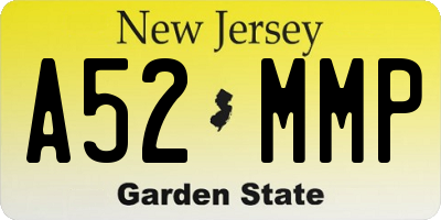 NJ license plate A52MMP