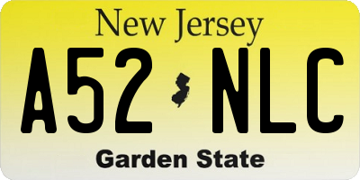 NJ license plate A52NLC