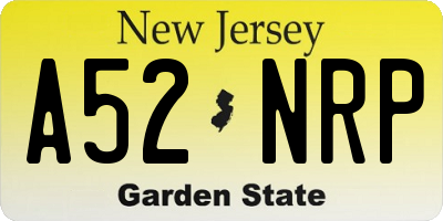 NJ license plate A52NRP