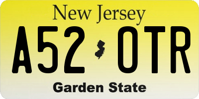 NJ license plate A52OTR
