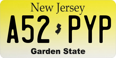 NJ license plate A52PYP