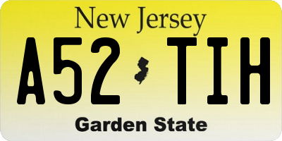 NJ license plate A52TIH