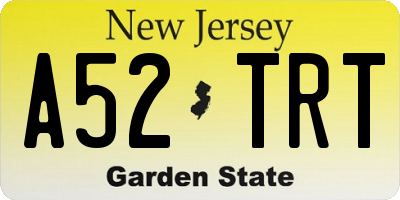 NJ license plate A52TRT