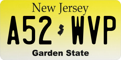 NJ license plate A52WVP