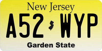NJ license plate A52WYP