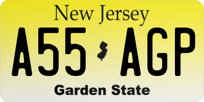 NJ license plate A55AGP