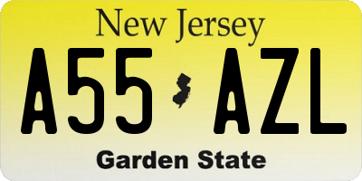 NJ license plate A55AZL