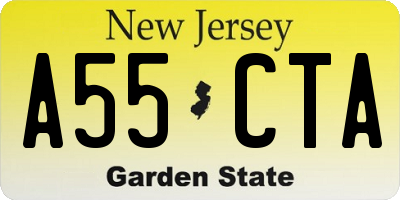 NJ license plate A55CTA