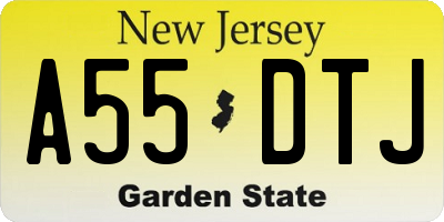 NJ license plate A55DTJ