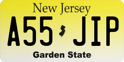 NJ license plate A55JIP