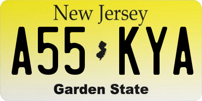 NJ license plate A55KYA