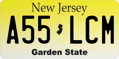 NJ license plate A55LCM