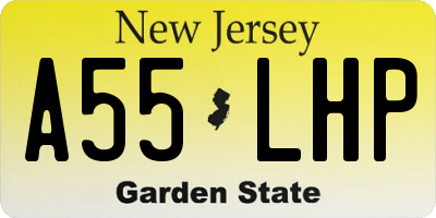 NJ license plate A55LHP