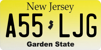 NJ license plate A55LJG