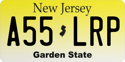 NJ license plate A55LRP