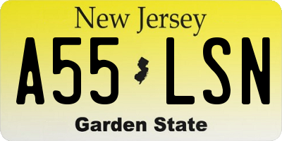 NJ license plate A55LSN