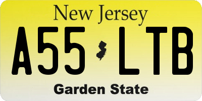 NJ license plate A55LTB