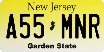 NJ license plate A55MNR