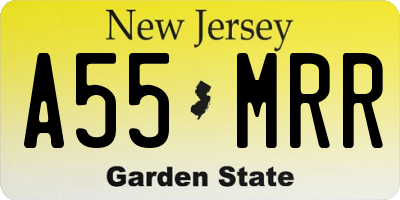 NJ license plate A55MRR