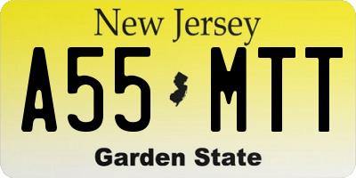 NJ license plate A55MTT