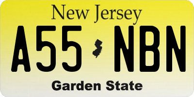 NJ license plate A55NBN
