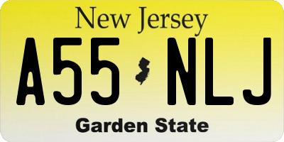 NJ license plate A55NLJ