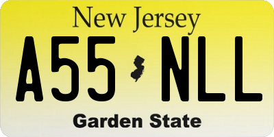 NJ license plate A55NLL