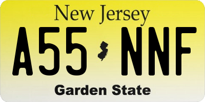 NJ license plate A55NNF