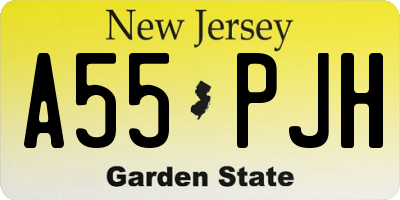 NJ license plate A55PJH