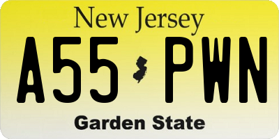 NJ license plate A55PWN