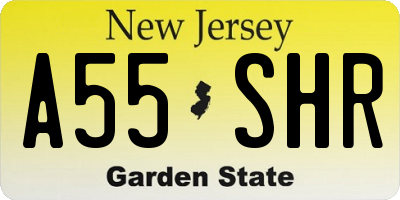 NJ license plate A55SHR