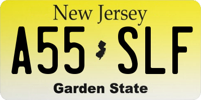 NJ license plate A55SLF