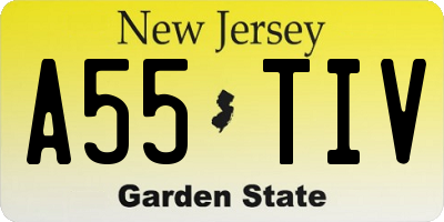 NJ license plate A55TIV