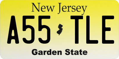 NJ license plate A55TLE