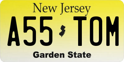 NJ license plate A55TOM