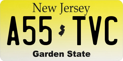 NJ license plate A55TVC