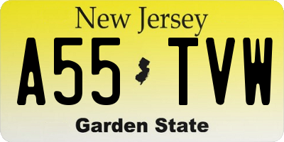 NJ license plate A55TVW