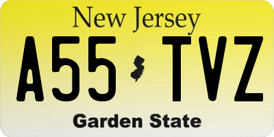 NJ license plate A55TVZ