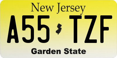 NJ license plate A55TZF