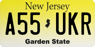 NJ license plate A55UKR
