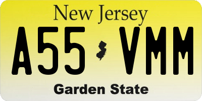 NJ license plate A55VMM