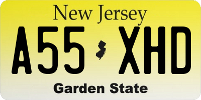 NJ license plate A55XHD
