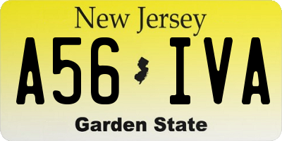 NJ license plate A56IVA