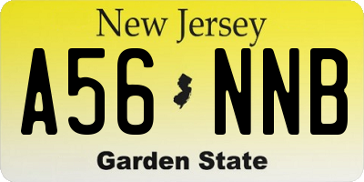 NJ license plate A56NNB
