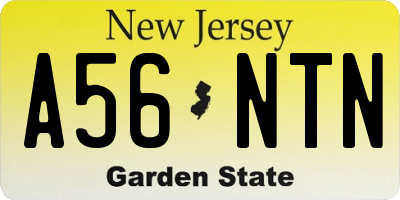 NJ license plate A56NTN