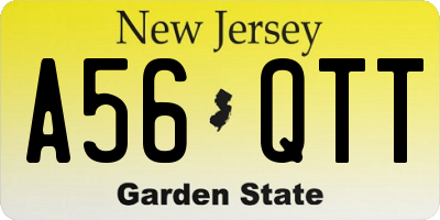 NJ license plate A56QTT